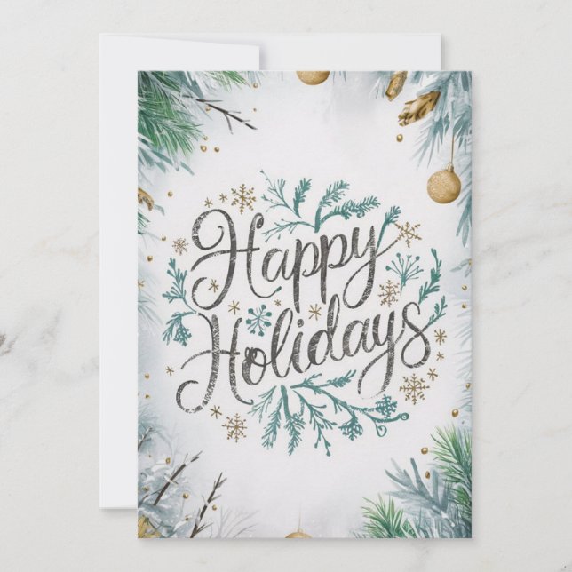 Cartes Pour Fêtes Annuelles Des voeux enchantés de rêve Happy Winter (Devant)