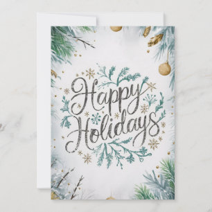 Cartes Pour Fêtes Annuelles Des voeux enchantés de rêve Happy Winter