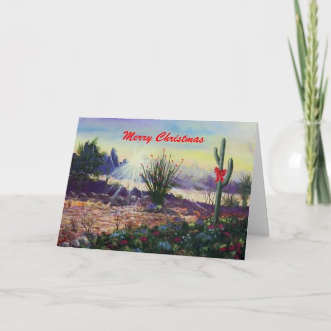 Cartes Pour Fêtes Annuelles Désert de Noël (Devant)