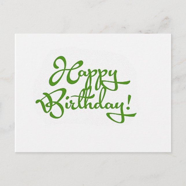 Cartes Pour Fêtes Annuelles design de calligraphie d'anniversaire heureux (Devant)