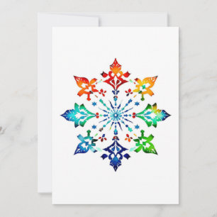 Cartes Pour Fêtes Annuelles Design de flocon de neige B - Stylo et encre