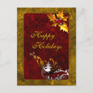 Cartes Pour Fêtes Annuelles Design de Noël traditionnel élégant