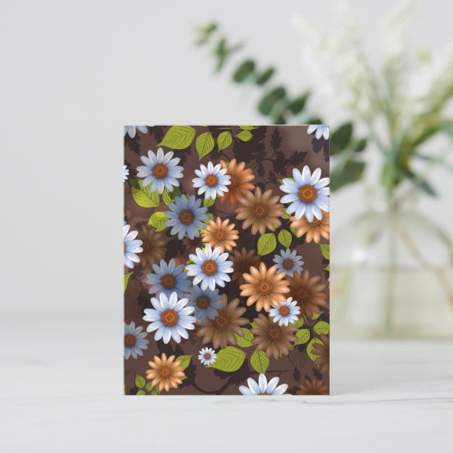 Cartes Pour Fêtes Annuelles Design floral 2 (Debout devant)