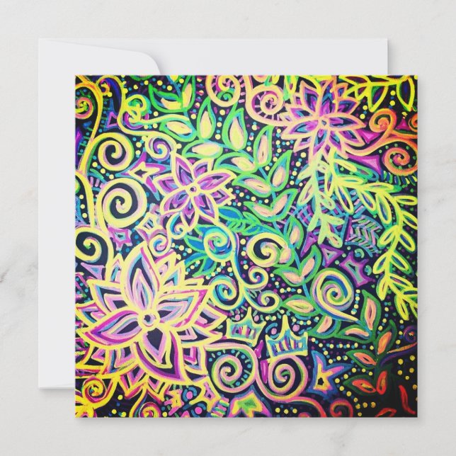 Cartes Pour Fêtes Annuelles Design floral clair (Devant)