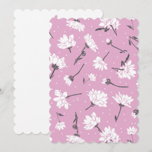 Cartes Pour Fêtes Annuelles Design Floral Rose - Art Fleur Élégant