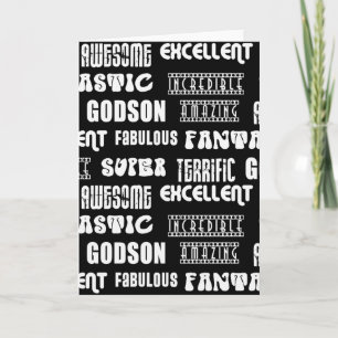 Cartes Pour Fêtes Annuelles Design moderne cool pour Godsons Mots positifs