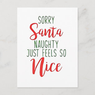 Cartes Pour Fêtes Annuelles Désolé Père Noël Naughty Sent Juste Si Bien