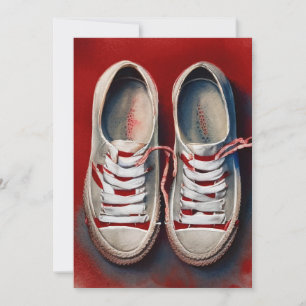 Cartes Pour Fêtes Annuelles Dessin À La Main De Chaussures Drôle