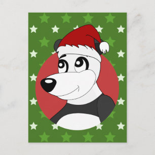 Cartes Pour Fêtes Annuelles Dessin animé de panda de Noël