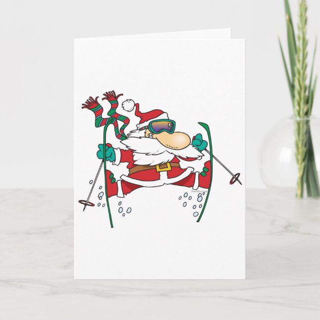 Cartes Pour Fêtes Annuelles dessin animé de santa claus (Devant)