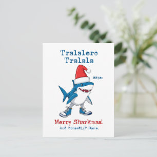 Cartes Pour Fêtes Annuelles Dessin animé Tralalero Tralala Souhaite un Joyeux