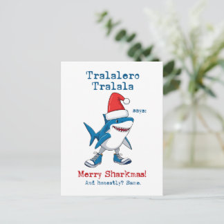 Cartes Pour Fêtes Annuelles Dessin animé Tralalero Tralala Souhaite un Joyeux