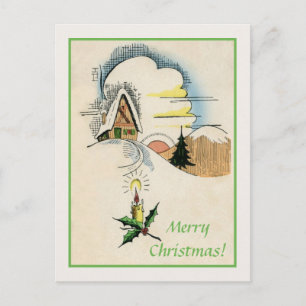 Cartes Pour Fêtes Annuelles Dessin classique de Noël Vintage