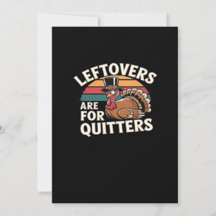 Cartes Pour Fêtes Annuelles Dessin de dinde de Thanksgiving drôle - “Les reste