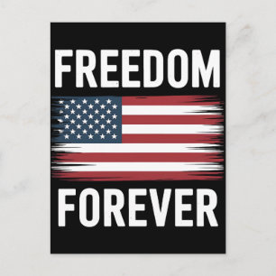 Cartes Pour Fêtes Annuelles Dessin de drapeau américain patriotique liberté po