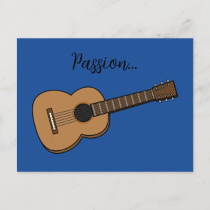 Cartes Pour Fêtes Annuelles Dessin de guitare Ajouter votre texte