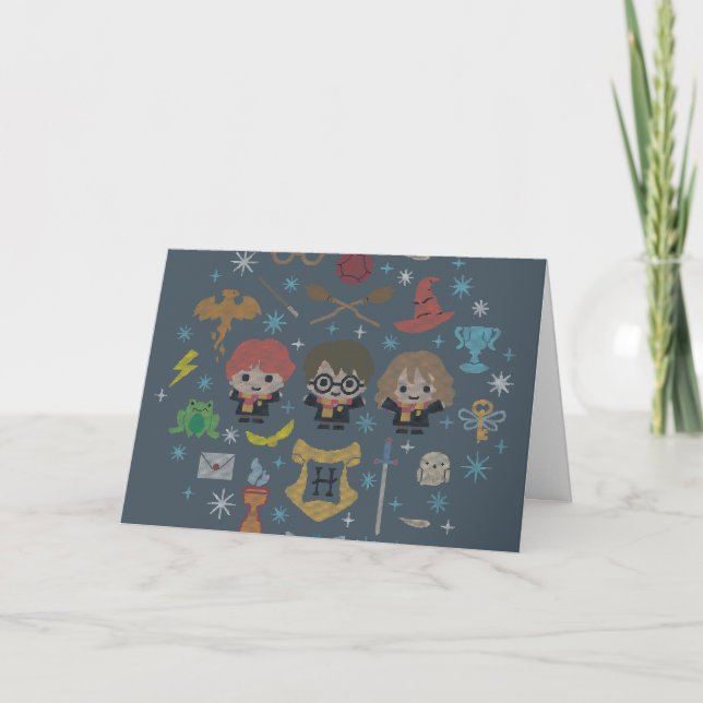 Cartes Pour Fêtes Annuelles Dessin Harry Potter Cross-Stitch (Devant)