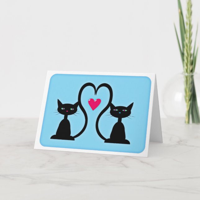 Cartes Pour Fêtes Annuelles Deux adorables Kitty (Devant)