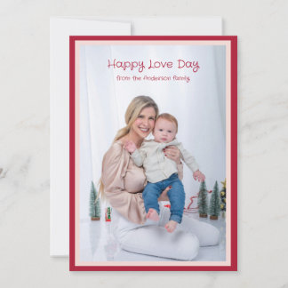 Cartes Pour Fêtes Annuelles deux bordures simple photo moderne valentine's day
