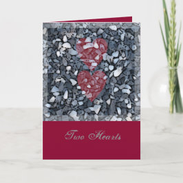Cartes Pour Fêtes Annuelles Deux coeurs