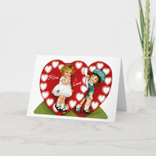 Cartes Pour Fêtes Annuelles Deux coeurs (Devant)