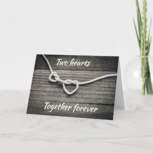 CARTES POUR FÊTES ANNUELLES DEUX COEURS ENSEMBLE POUR TOUJOURS *NOTRE ANNIVERS