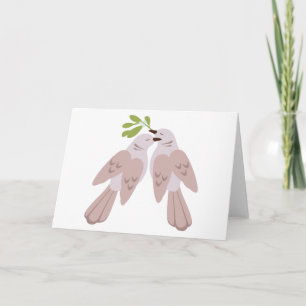 Cartes Pour Fêtes Annuelles Deux colombes de tortue