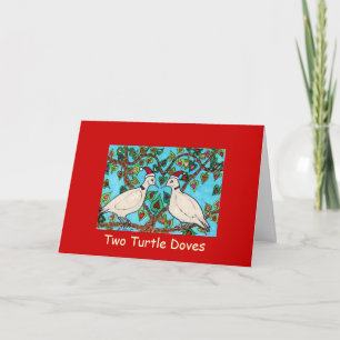 Cartes Pour Fêtes Annuelles Deux colombes de tortue