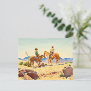 Cartes Pour Fêtes Annuelles Deux cowboys à cheval par Maynard Dixon