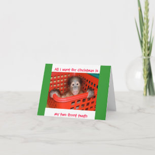 Cartes Pour Fêtes Annuelles Deux dents avant pour Noël