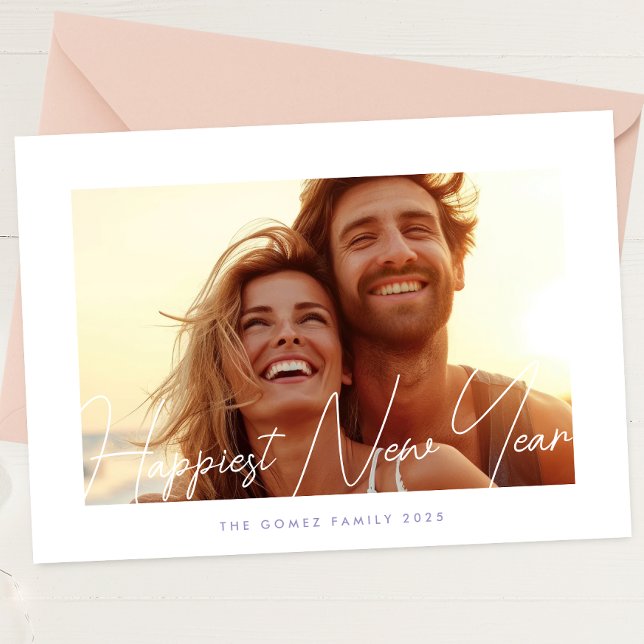 Cartes Pour Fêtes Annuelles Deux photos de la plus belle année personnalisée (Créateur téléchargé)