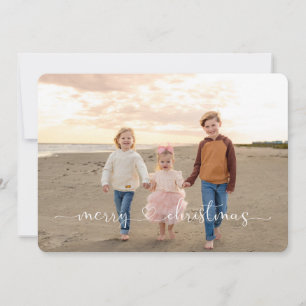 Cartes Pour Fêtes Annuelles Deux photos Simply Us II Flat Holiday Card