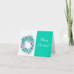 Cartes Pour Fêtes Annuelles Deux Tone Abstraite couronne de Noël
