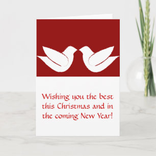 Cartes Pour Fêtes Annuelles Deux tourterelles Noël