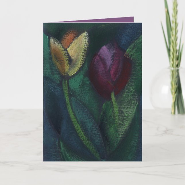 Cartes Pour Fêtes Annuelles Deux tulips (Devant)