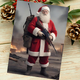 Cartes Pour Fêtes Annuelles Deuxième amendement Père Noël Funny Christmas