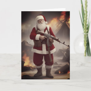 Cartes Pour Fêtes Annuelles Deuxième amendement Père Noël Funny Christmas