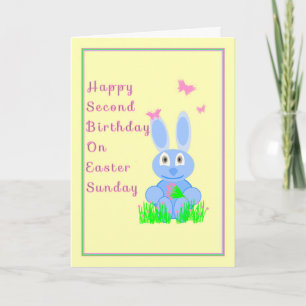 Cartes Pour Fêtes Annuelles Deuxième anniversaire le dimanche de Pâques
