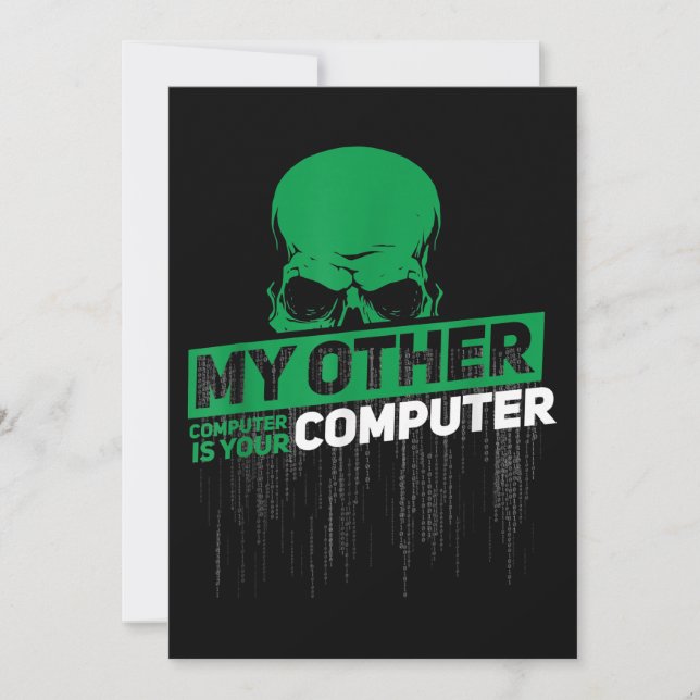 Cartes Pour Fêtes Annuelles Développeur Sysadmin Engineer Hacker Code d'admini (Devant)