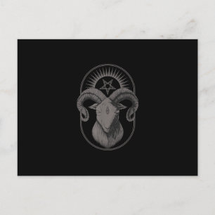 Cartes Pour Fêtes Annuelles Devil Goat Pentagram Baphomet Satan Occult Satanic