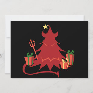 Cartes Pour Fêtes Annuelles Devil Holiday Tree