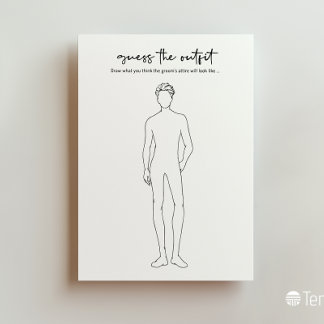 Cartes Pour Fêtes Annuelles Devinez La Tenue - Jeu Fête des mariées