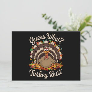 Cartes Pour Fêtes Annuelles Devinez quoi Cul de dinde Drôle Action de grâce