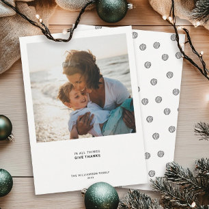 Cartes Pour Fêtes Annuelles Devis moderne minimal   Photo Gratitude