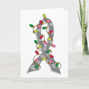 Cartes Pour Fêtes Annuelles Diabète juvénile Éclairage de Noël Ruban