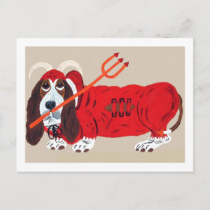 Cartes Pour Fêtes Annuelles Diable Basset Hound