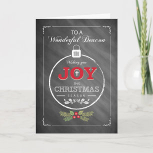 Cartes Pour Fêtes Annuelles Diacre, joie à Noël, tableau - regard