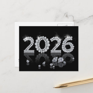 Cartes Pour Fêtes Annuelles Diamants Brillants Luxueux Nouvel An 2026
