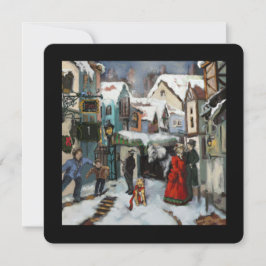 Cartes Pour Fêtes Annuelles Dickensian Noël Carol Village Scène personnelle