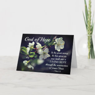 Cartes Pour Fêtes Annuelles Dieu de l'espoir Fleurs de printemps Pâques